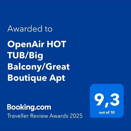 Openair Hot Tub/big Balcony/great Boutique Apartament